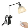 thumbnail image 1 of Kiven Headboard Reading Light, Dimmable LED Book Reading Lamp, Modern Frosted Glass Nightstand Lamp with Adjustable Swing Arm, 8.2ft Cord, Remote Control for Reading Bedside Side Table Desk, 1 of 9