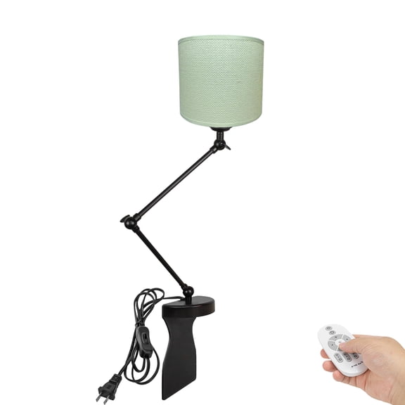 Kiven Headboard Reading Light, Dimmable LED Book Reading Lamp, Vintage Nightstand Lamp with Adjustable Swing Arm, 8.2ft Cord, Remote Control for Reading Bedside Side Table Desk, DZ0310-3