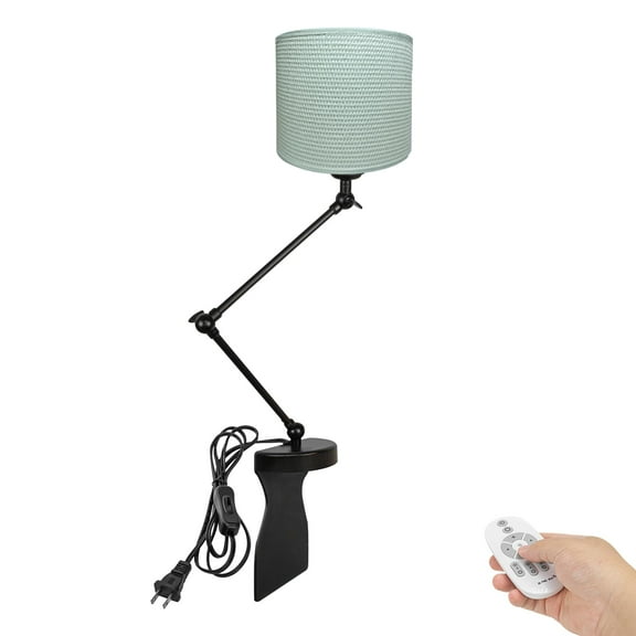 Kiven Headboard Reading Light, Dimmable LED Book Reading Lamp, Vintage Nightstand Lamp with Adjustable Swing Arm, 8.2ft Cord, Remote Control for Reading Bedside Side Table Desk, DZ0310-6