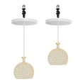 thumbnail image 1 of Kiven Instant Light Conversion Kit for 4/5/6inch Hole,Gold Crystal Farmhouse Lighting Recessed Can Light Conversion Kit to Pendant with E26 Screw-in Adapter for Kitchen Living, Set of 2 TB0295, 1 of 7