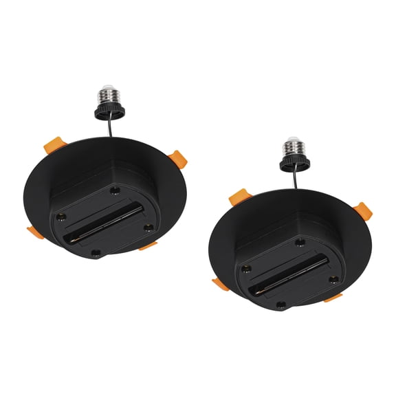 Kiven J Track Lighting Rails Kit for 4/5 inch Hole, 2-Wire-1 120V J Style Track System with End Caps,2 Pack Convert Recessed Light to Track System for LED Track Light Heads Picture Light PJ0974