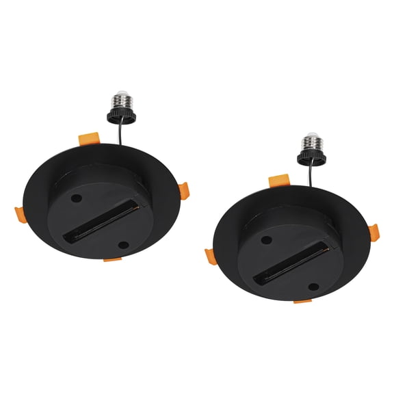 Kiven J Track Lighting Rails Kit for 4/5 inch Hole, 2-Wire-1 120V J Style Track System with End Caps,2 Pack Convert Recessed Light to Track System for LED Track Light Heads Picture Light PJ0975