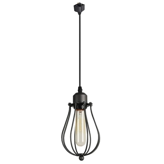 Kiven J Track Pendant Lightning, 1 Light Industrial J Track Light Heads with for Bedroom Kitchen Home Lighting,E26 Socket