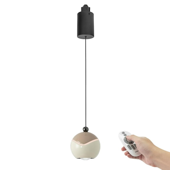 Kiven J-Type LED Track Lighting, 3-Light Modern Juno Track Pendant Light,Dimmable J Track Light Pedant Adjustable Length for Bedroom Kitchen Island Shop,White Finish