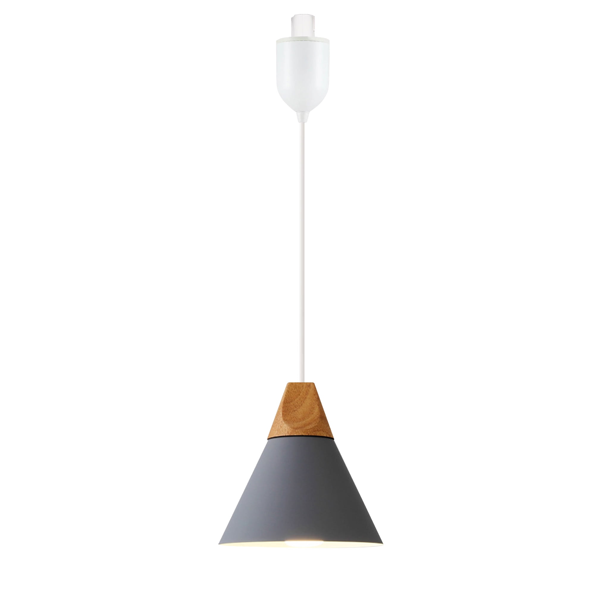 Kiven J-Type Modern Metal Juno Track Pendant Light with Built-in Cable Wrapper