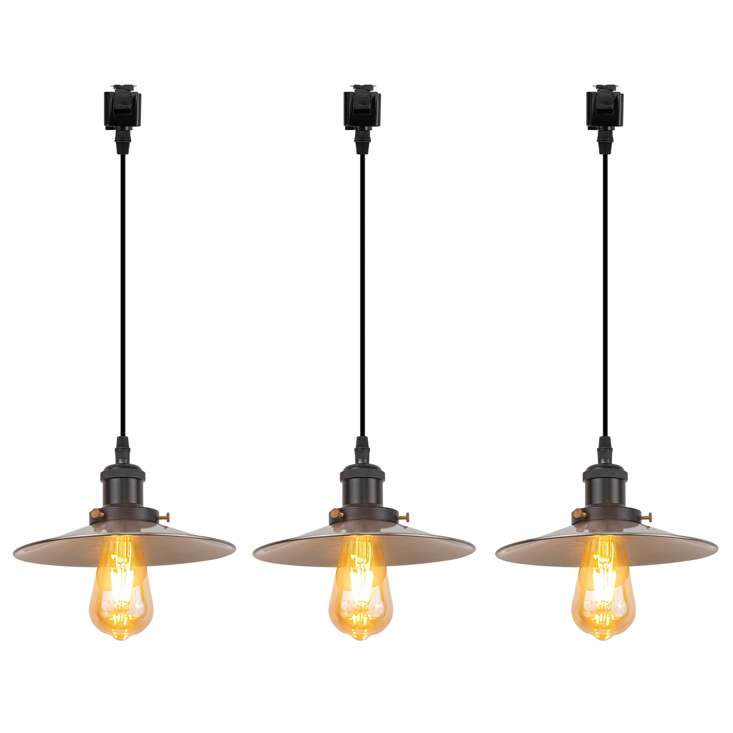 Kiven J-Type Track Lighting, 3-Light Modern Juno Track