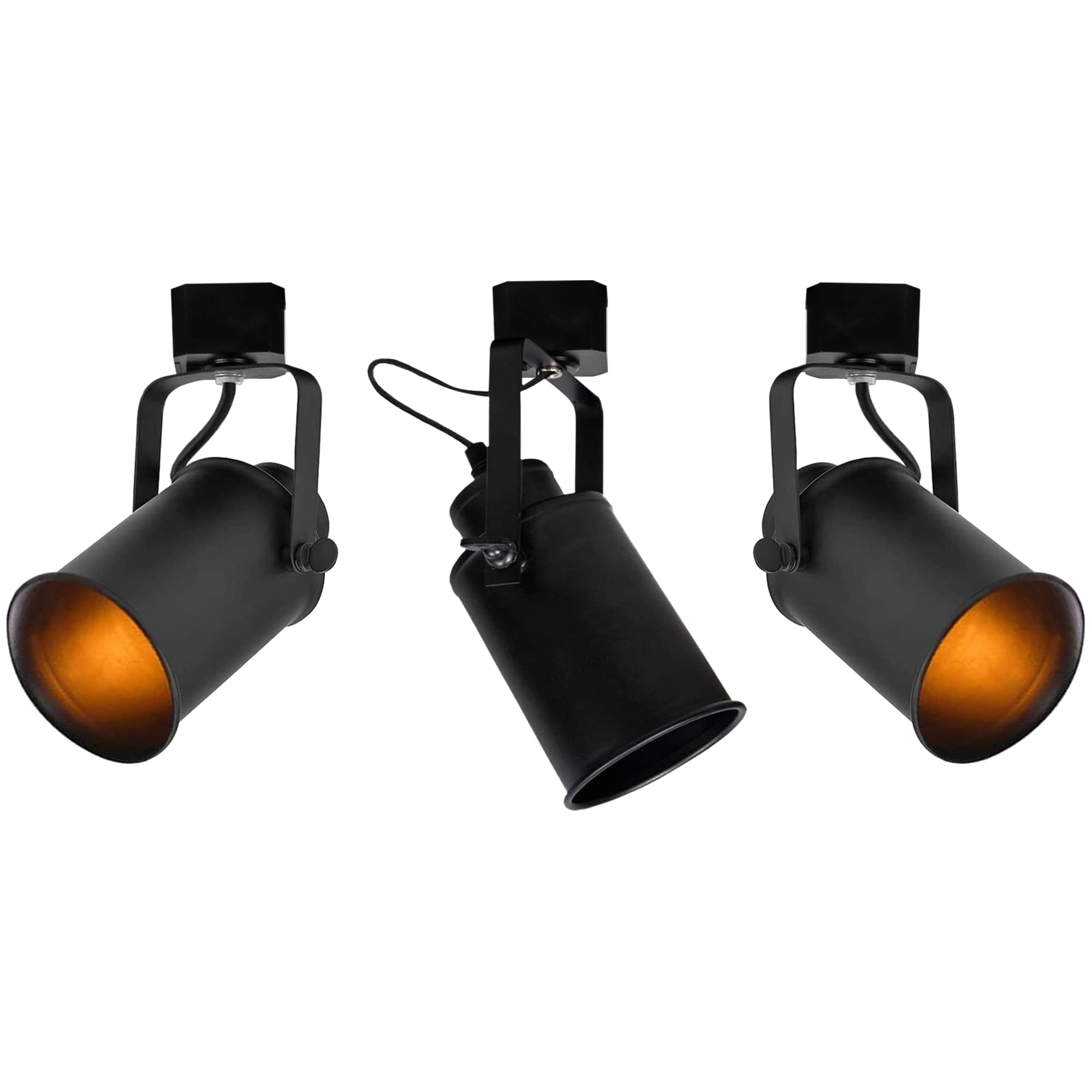 Kiven JType Track Lighting, 3Light Vintage Juno Track Light Head with