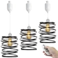 thumbnail image 1 of Kiven J-Type track lighting pendants Adjustable Height,Dimmable J track pendant lights with Iron Guard Lampshade,Farmhouse Track Lighting Fixture for Kitchen Hallway Cafe Restaurant,Silver(3 pack), 1 of 7