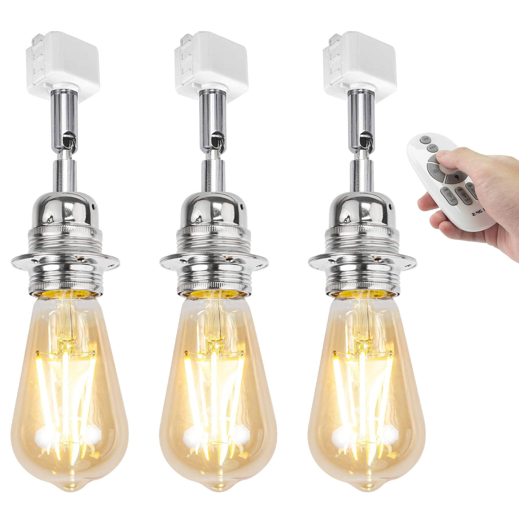 Kiven J-Type Track Lighting Pendant – 3-Light Adjustable Gold Fixture With Aluminum Holder For Kitchen Island, Hallway & Restaurant