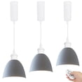 thumbnail image 1 of Kiven J-Type track lighting pendants Dimmable,Modern J track pendant lights with Grey Iron Lampshade,Decorative Track Lighting Fixture Adjustable Height for Kitchen Hallway Restaurant Shop(3-Light), 1 of 7