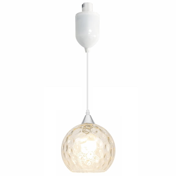 Kiven Juno track lighting pendants Adjustable Height,1-Light Modern Glass J track pendant lights ,Decorative Track Lighting Fixture for Kitchen Island Hallway TB3602