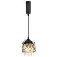 thumbnail image 1 of Kiven L-Type Track Lighting Pendants Adjustable Height,1-Light L Track Pendant Lights with Crystal Lampshade,Farmhouse Track Lighting Fixture for Kitchen Cafe Hallway, G9 Socket, 1 of 7