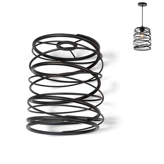 Kiven Metal Bulb Guard, Black Finish Steel Lamp Cage for Hanging Pendant Lights and Warehouse Barn Light Ceiling Pendant Fixtures,1-Pack