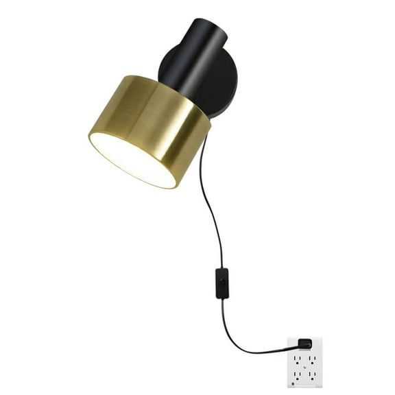 Kiven Mid Century Modern Style Wall Mounted Plug-in Sconce Directional Spotlight for Master Bedroom, Living Room, Guest Room