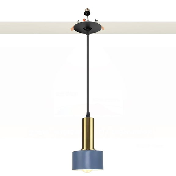 Kiven Modern Can Lights Retrofit Recessed Lighting with E26 Power Outlet Adapter, 4/5/6 Inch Replacement Conversion Kit, Farmhouse Pendant Lighting for Hallway Kitchen,1 Light,Blue