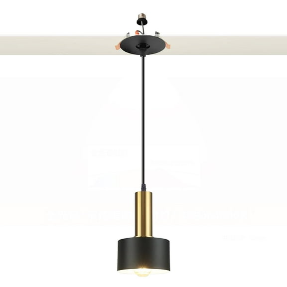 Kiven Modern Can Lights Retrofit Recessed Lighting with E26 Power Outlet Adapter, 4/5 Inch Replacement Conversion Kit, Farmhouse Pendant Lighting for Hallway Kitchen,1 Light,Black