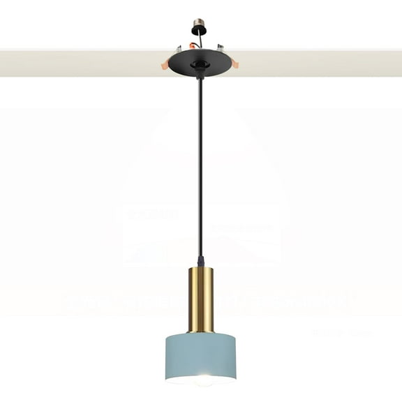 Kiven Modern Can Lights Retrofit Recessed Lighting with E26 Power Outlet Adapter, 4/5 Inch Replacement Conversion Kit, Farmhouse Pendant Lighting for Hallway Kitchen,1 Light, Green