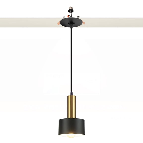 Kiven Modern Can Lights Retrofit Recessed Lighting with E26 Power Outlet Adapter, Replacement Conversion Kit for 2-3.5in Holes, Farmhouse Pendant Lighting for Hallway Kitchen,1 Light,Black