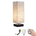 thumbnail image 1 of Kiven Modern Rechargeable Table Lamp, Dimmable Desk Lamp with Fabric Lampshade and Rechargeable LED bulb, 1 of 7