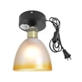 thumbnail image 1 of Kiven Motion Sensor Ceiling Light, Motion Activated Plug-in Ceiling lamp, Modern Motion Lights with Glass Globe, Adjustable Delay Time for Laundry Bathroom Stair Hallway,Bronze Socket, 1 of 7