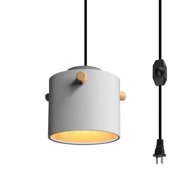 Kiven Pendant Light Equipped with Dimmable Lighting Cord15ft,Modern Minimalist Macarons Creativity Hanging Mounted Pendant Light,B Style(White) - 1 Pack