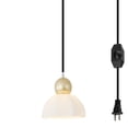 thumbnail image 1 of Kiven Pendant Light Equipped with Dimmable Lighting Wire（14.7ft）, E26 Socket Base Creativity Luxury Personality Pendant Llight,1 Pack - White(Bulb Not Included), 1 of 8