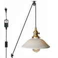 thumbnail image 1 of Kiven Pendant Light Equipped with Dimmable Lighting Wire（14.7ft）, E26 Socket Base Brass Ceramic Pendant Light,1 Pack, 1 of 7