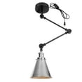 thumbnail image 1 of Kiven Pendant Light Fixture Adjustable Height,Silvery Swing Arm Hanging Lights Retractable Design with 15ft Plug-in Cord, Industrial Ceiling Pendant Light for Kitchen Island Picture Office TB0132, 1 of 6