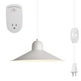 thumbnail image 1 of Kiven Pendant Light with Motion Sensor and 14.7ft Dimmer Switch Cord, Plug-in Pendant Light, Dimmable Macaron Shade for Room, Living Room, Bulb Not Included-1Pack, 1 of 8