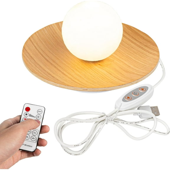 Kiven Plug in Bedside Lamp, Nightstand Lamp with Natural Wooden Base, Wooden Bookshelf Lamp, Small Table Lamp with Frosted Acrylic Lampshade for Bookshelf Reading Decoration G9 Socket TD0806