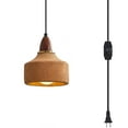 thumbnail image 1 of Kiven Plug in Pendant Light, Farmhouse Hanging Light Fixture with Ceramic Lampshade, G9 Socket Dimmable Pendant Light for Bedroom Hallway Kitchen(TB3283), 1 of 7