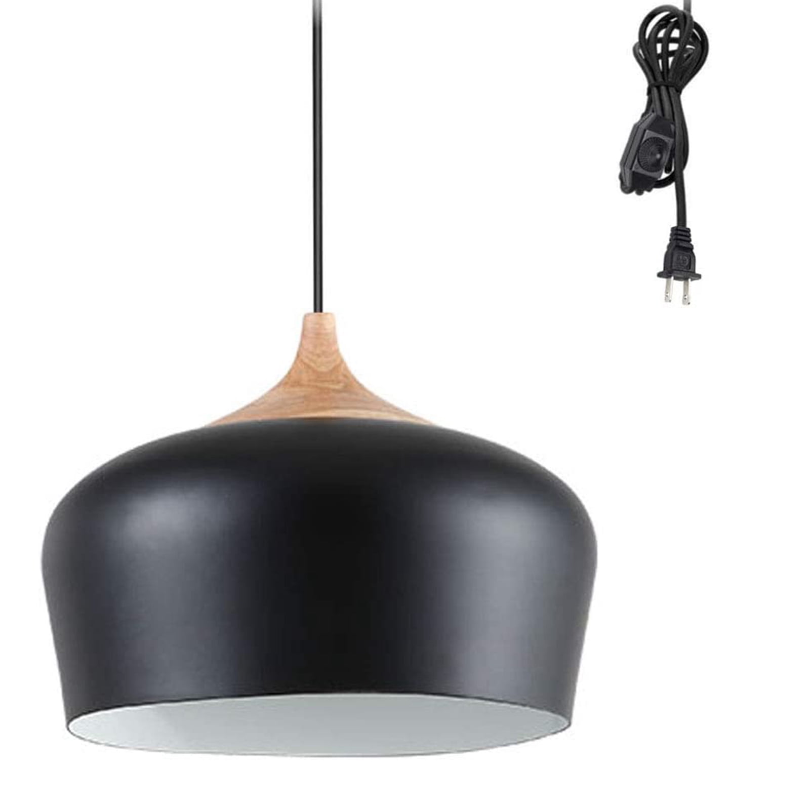 Kiven Plug in Pendant Light, Modern Hanging Light Fixture with 15FT ...