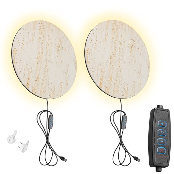 Kiven Plug in Wall Sconces, Plug-in Wall Lights with 3 Color Modes,Set of 2 Dimmable Wall Lights