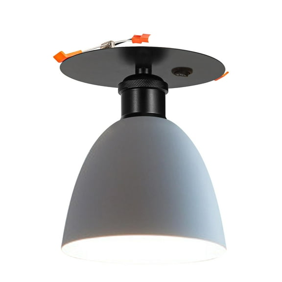 Kiven RV Boat Recessed Ceiling Light, 12V Led Light with ON/OFF Switch and E26 Socket,Gray Modern 3000K/Warm White 6W Aluminum Interior Lighting for Under Cabinet Camper Van RV Motorhome TB1649