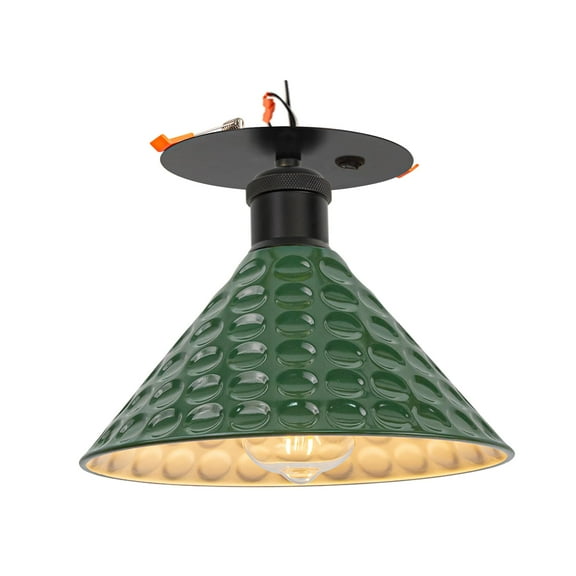 Kiven RV Boat Recessed Ceiling Light, 12V Led Light with ON/OFF Switch and E26 Socket,Green Modern 3000K/Warm White 6W Aluminum Interior Lighting for Under Cabinet Camper Van RV Motorhome TB2776