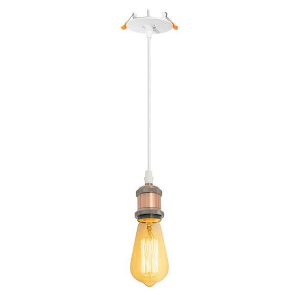 Kiven Recessed Ceiling Light, 1-Light Modern Style Recessed Downlight with E26 Socket, Adjustable Pendant Lighting for Bedroom Kitchen Home