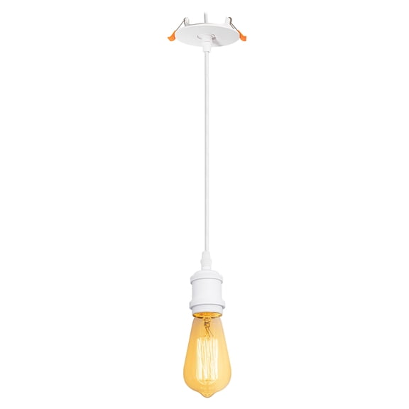Kiven Recessed Ceiling Light, 1-Light Modern Style Recessed Downlight with E26 Socket, Adjustable Pendant Lighting for Bedroom Kitchen Home