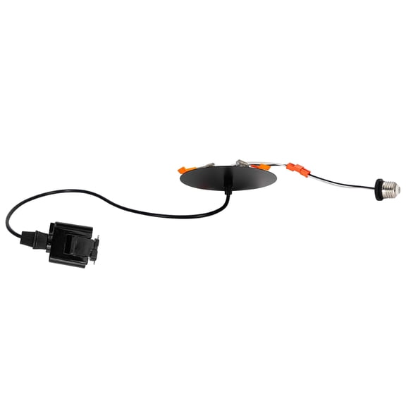 Kiven Recessed Light Conversion Kit for 4/5/6 inch Holes, Black 2-Wire-1 120V JunoTrack Connector, Convert Recessed Light to Track System for LED Track Lights Heads Picture Lights