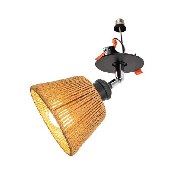 Kiven Retrofit Recessed Lighting with E26 Power Outlet Adapter, 4/5/6 Inch Replacement Conversion Kit Adjustable Angle,1-Light Farmhouse Pendant Lighting for Kitchen Home XDD778