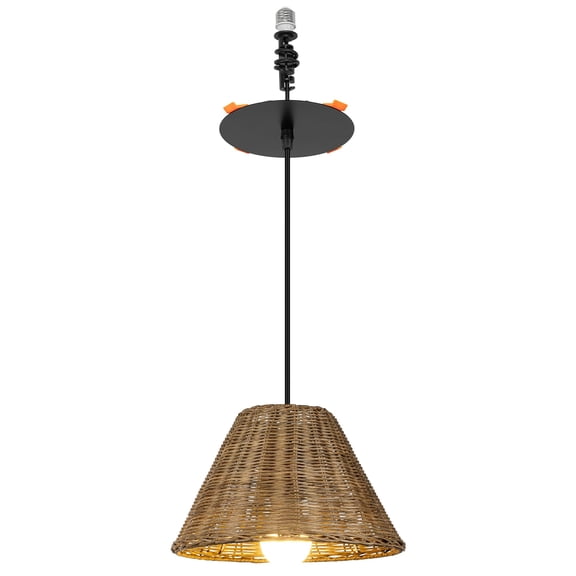 Kiven Retrofit Recessed Lighting with E26 Power Outlet Adapter, 4/5/6 Inch Replacement Conversion Kit Adjustable Height,1-Light Farmhouse Pendant Lighting for Home Kitchen Island DZ0511