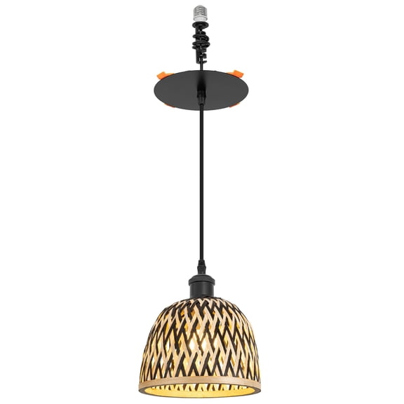 Kiven Retrofit Recessed Lighting with E26 Power Outlet Adapter, 4/5/6 Inch Replacement Conversion Kit Adjustable Height,1-Light Farmhouse Pendant Lighting for Home Kitchen Island DZ0514