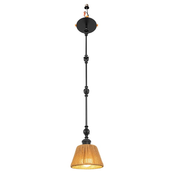 Kiven Retrofit Recessed Lighting with E26 Power Outlet Adapter, 4/5/6 Inch Replacement Conversion Kit Adjustable Tilt Angle,1-Light Farmhouse Pendant Lighting for Kitchen Home XDD778