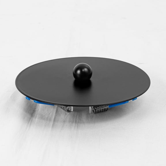 Kiven Spring-Mount Ceiling Cover Plates, 4.7inch Black Aluminum Ceiling Cover Plates with Spring for Recessed Light Holes, Wall Plate Fit 3.1-4.7inch Holes, 1 Pack