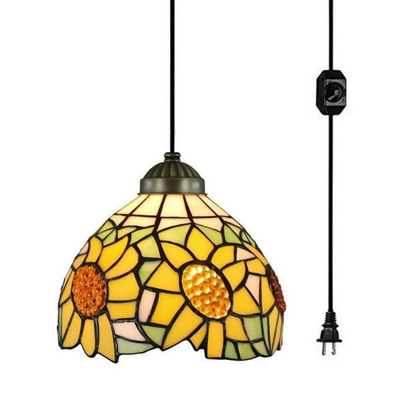 Kiven Sunflower Hanging 1-Light Inverted Pendant