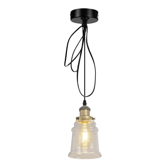 Kiven Vintage Pendant Light,Bronze Ceiling Light Plate Light Fixture Canopy with Convenient Outlet, Convert Hardwired to a Plug-In Outlet lighting for Renter and Old House Improvement TB0213