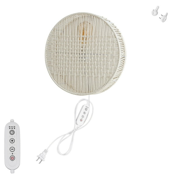 Kiven Wall Lamp with Plug in Cord, Bohemia Style Wall Sconces with ON/OFF Switch Indoor,Dimmable Plug in Wall Sconce for Bedroom, Dark Corner, Bathroom, Wall Decor,1-Light