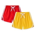 thumbnail image 1 of Kiviey 2 Pack Girls Soccer Shorts Casual Sports Beach Shorts Solid Pants Size 3-4T, 1 of 8