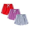 thumbnail image 1 of Kiviey 3 Pack Girls' Shorts Casual Sports Beach Shorts Solid Pants Size 3-4T, 1 of 8