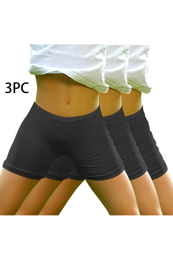 3 Pack Shorts for Girls Cotton Spring Fashion Casual Shorts Elastic Waisted Solid Pants Size 3T-14Y