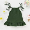 thumbnail image 1 of Kiviey Dress for Girls Cute Casual Children Bandage Solid Sleeveless Crew-Neck Dress Baby Girls Dress Size 3-4T, 1 of 2